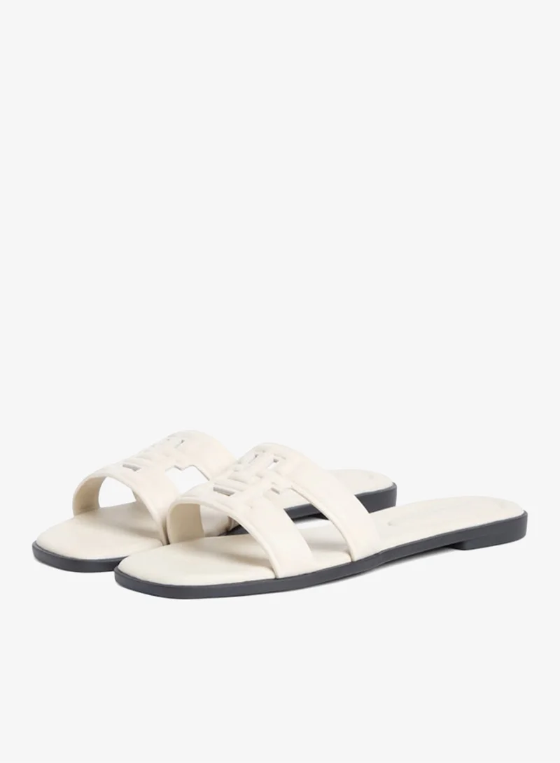 TOMMY HILFIGER  Leather Monogram Strap Mules for Women | Best Price UAE